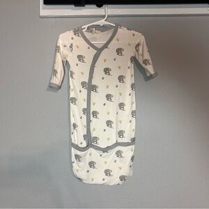 Kyte Baby Bundler Bamboo Snap Sack Sloth Animal Design Size 3-6M Cream Gray